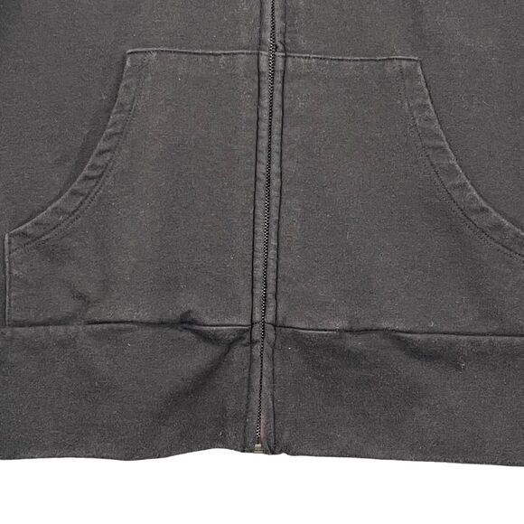 Talbots Full Zip‎ Active Sweater Women L Black Pockets Long Sleeve Mock Neck R78 - Picture 5 of 12
